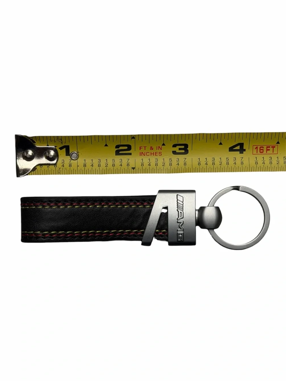 Mercedes AMG Black Leather Keychain